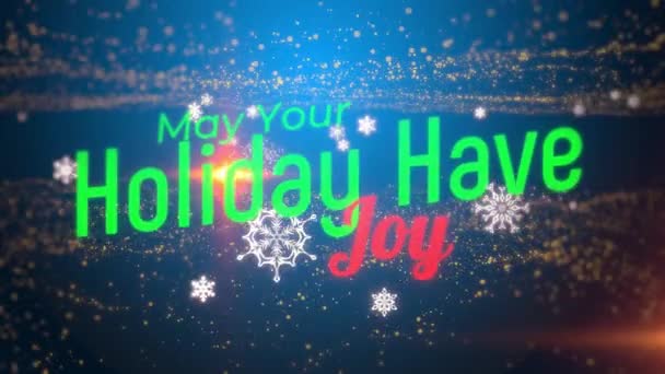 Animazione Degli Auguri Natale Verde Rosso — Video Stock