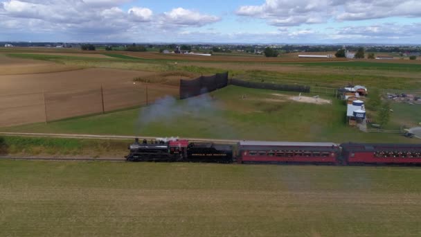 Strasburg Pensilvânia Outubro 2019 Vista Aérea Campo Amish Com Antigo — Vídeo de Stock