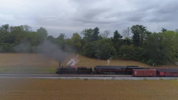 Strasburg Pensilvânia Outubro 2019 Aerial Side View Time Lapse Two — Vídeo de Stock