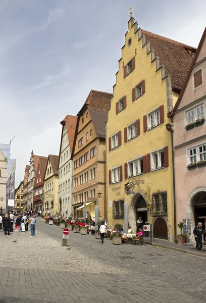 Straße in rothenburg ob der tauber, deutschland — Stockfoto