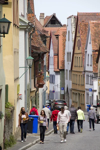 Вулиця в der Rothenburg оф Таубер, Німеччина — стокове фото