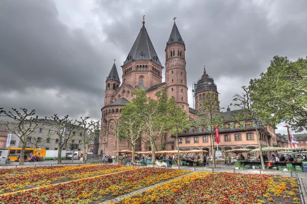 A famosa Catedral de Mainz na Alemanha — Fotografia de Stock