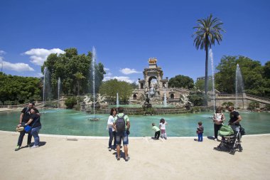 Fountain in Barcelona Ciutadella Park clipart