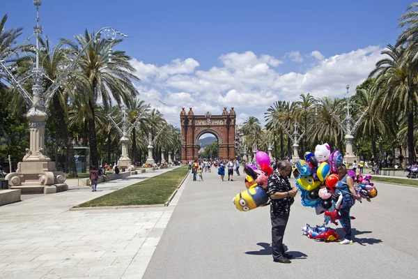 Venditori di palloncini a Barcellona — Foto Stock