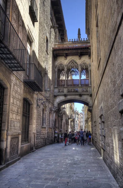 Barcelona gotická čtvrť — Stock fotografie
