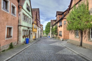 Sokakta Rothenburg ob der Tauber, Almanya