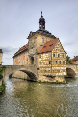 Bamberg Townhall ve Almanya'da Köprüsü