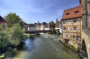 Görünüm nehrin Bamberg, Almanya