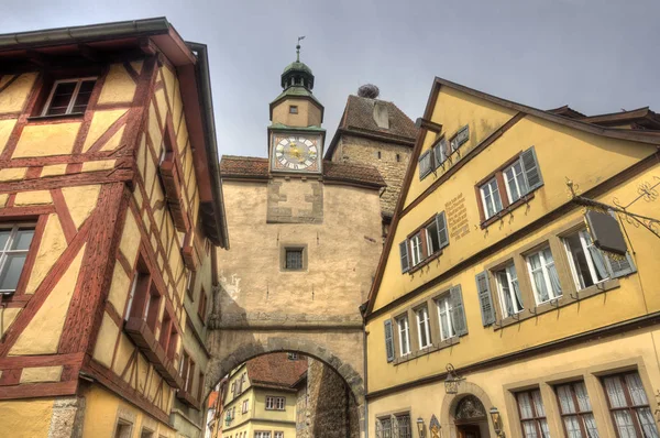 Clocktower Rothenburg, Németország — Stock Fotó