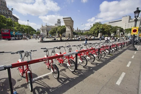 Alquiler de Bicicletas en Barcelona — Foto de Stock