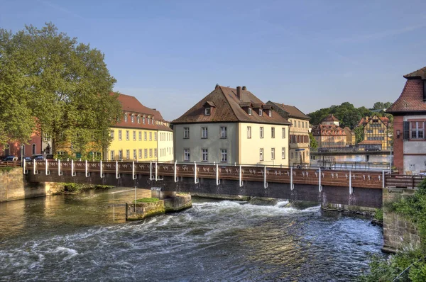 Bamberg ve Regnitz Nehri, Almanya — Stok fotoğraf
