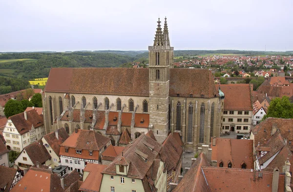 Kościół miasta Rothenburg ob der Tauber, Niemcy — Zdjęcie stockowe