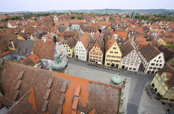 Pohled na Rothenburg ob der Tauber, Německo — Stock fotografie