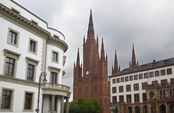 Kościół Marktkirche w Wiesbaden, Niemcy — Zdjęcie stockowe
