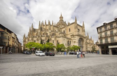 Kent Meydanı ve Segovia İspanya Katedrali