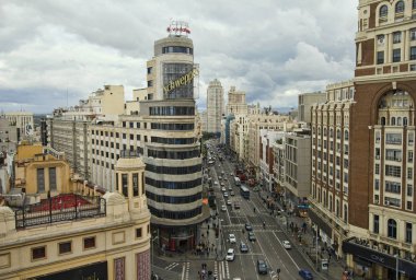 Madrid cityscape el Ingles mağaza görüldü