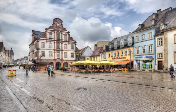 Restaurantes en el centro histórico de Speyer, Alemania — Foto de Stock