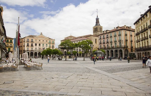 Plaza Mayor van Segovia, Spanje — Stockfoto