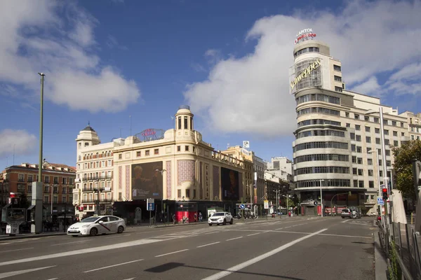 Gran Via a Madrid, Spagna — Foto Stock