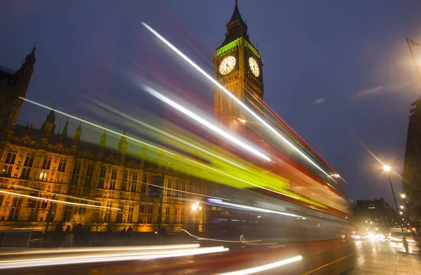 Big Ben à noite em Londres — Fotografia de Stock