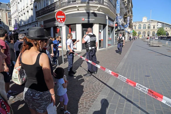 Minaccia bomba a Lilla, Francia — Foto Stock