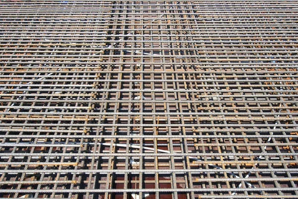 Iron rods at a construction site — Stock Photo, Image