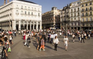 Puerta del Sol Meydanı Madrid, İspanya