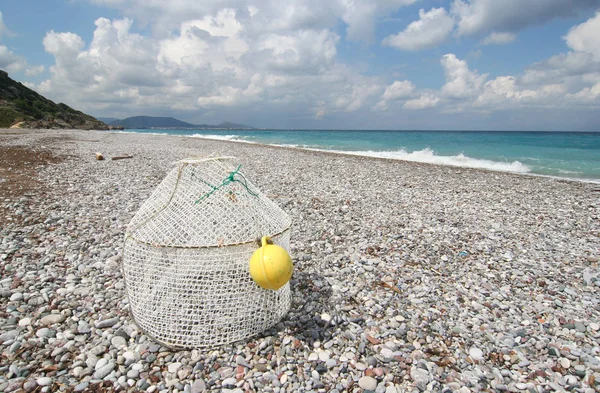 Fish trap on the beach in Rhodes, Greece — Stock Photo, Image