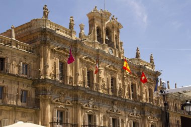 Bayraklar Plaza Mayor Salamanca, İspanya