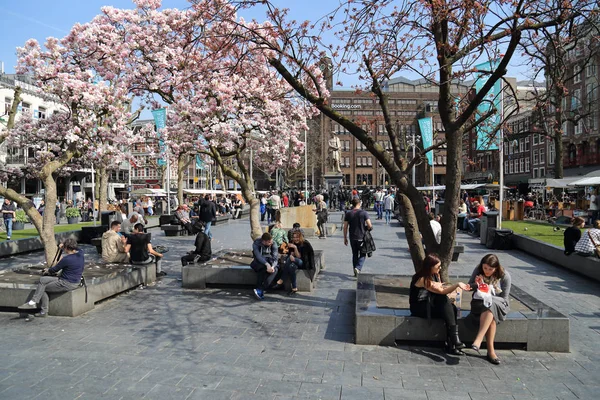 Rembrandtplein w Amsterdamie — Zdjęcie stockowe