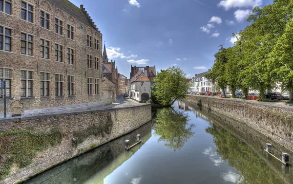 Canal Bruges, Belgium — Stock Fotó