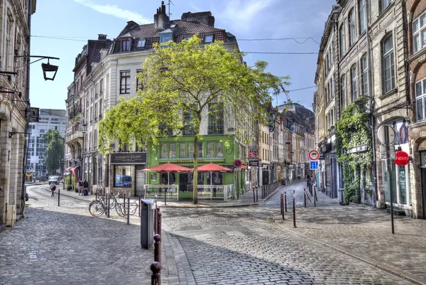 Lille, Fransa eski kesiminde kafelerde — Stok fotoğraf