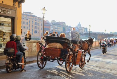 Tourists in a cab in Florence, Italy``