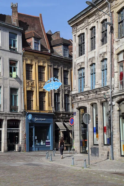 Calle Rue de la Monnaie en Lille, Francia — Foto de Stock
