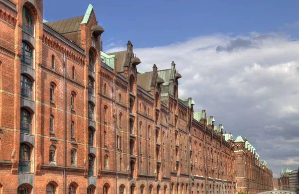 Hamburg Speicherstadt 'daki tarihi depolar — Stok fotoğraf