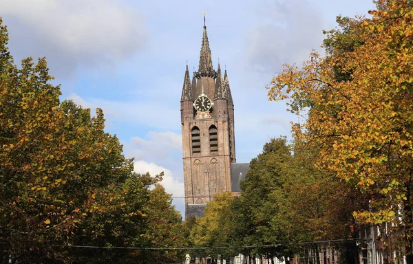 Torre della chiesa di Delft, Olanda — Foto Stock