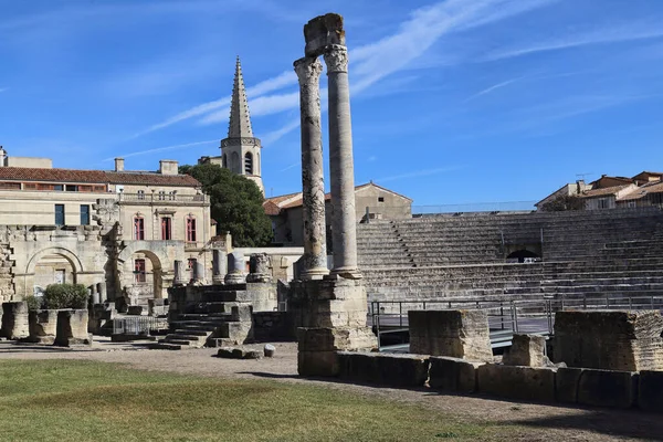 Ruïne Van Het Oude Romeinse Theater Arles Frankrijk — Stockfoto