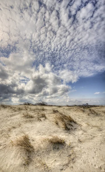 Dunes Blue Sky Clouds North Sea Coast Holland — Stock Photo, Image