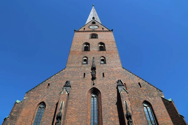 Petri Sint Pieterskerk Hamburg Duitsland Tegen Een Blauwe Lucht — Stockfoto