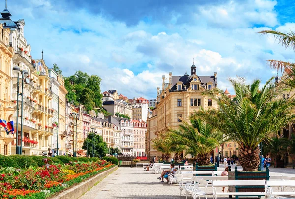 Arquitetura romântica da Boêmia, Karlovy Vary — Fotografia de Stock