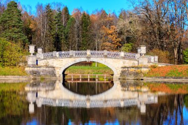 Pavlovsk Park Visconti Bridge'de