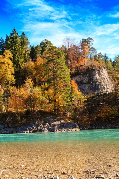 Beautiful waterfall in autumn — Stock Photo, Image