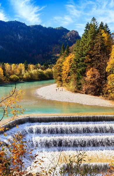 Beautiful waterfall in autumn — Stock Photo, Image