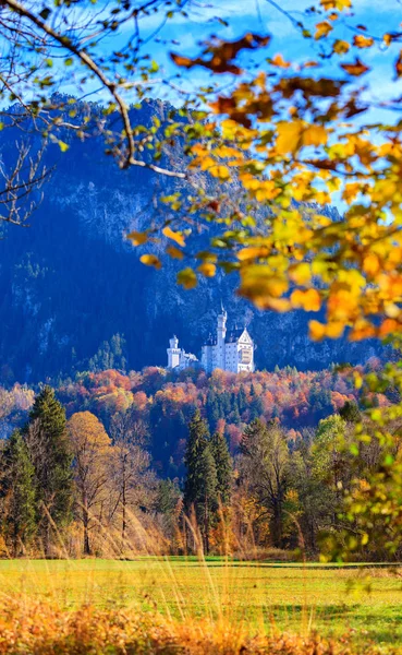 Castelo de Neuschwanstein no outono — Fotografia de Stock