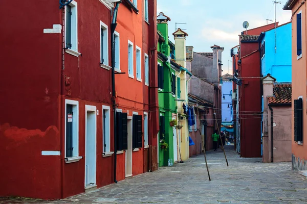 Renkli evler Burano Adası — Stok fotoğraf