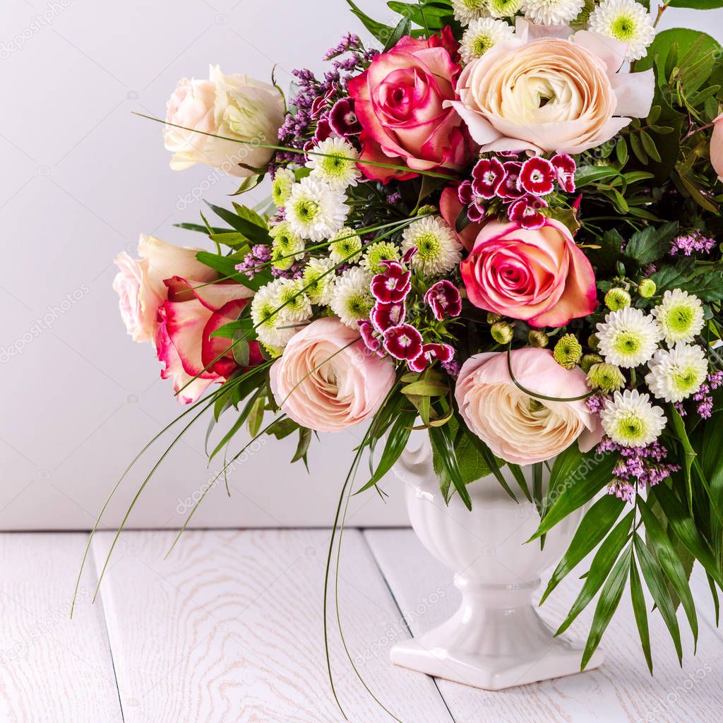 Bouquet of pink flowers