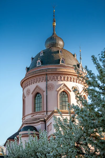 Schwetzingen Germany April 2019 Magnificent Park Pink Mosque Spring Schwetzingen — Stock Photo, Image