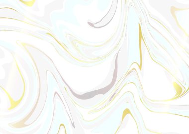 Altın damarlı beyaz mermer dokular. Duvar kağıtları, kapağı, tebrik kartı deseni, düğün ve doğum günü tasarımı olarak kadınsı ışık arka planı. Vektör illüstrasyonu 10