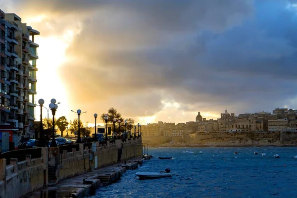 Amanecer Místico Valeta Malta —  Fotos de Stock