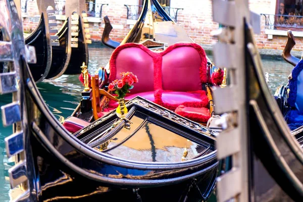 Gôndola Canal Veneza — Fotografia de Stock